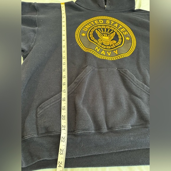Vintage 90’s Reflective size: large. US Navy Hoodie Logo Sweatshirt. - Picture 4 of 12